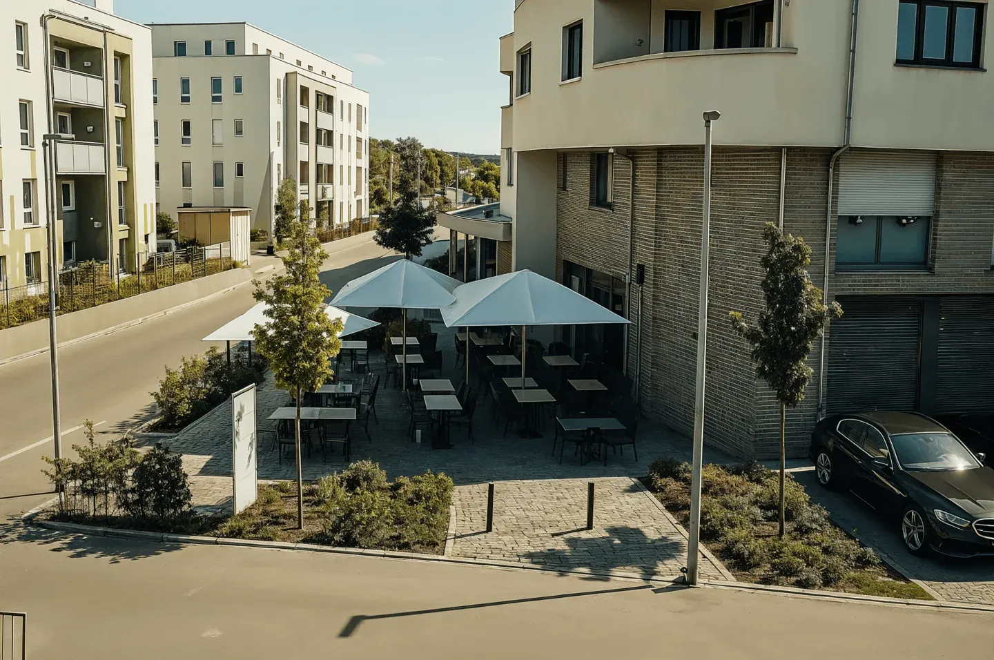 Außenansicht des Restaurants Melli’s in Langen